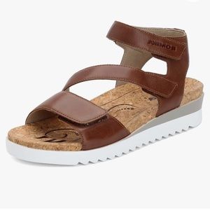 Romika Adjustable Brown Leather Hollywood 04 Flatform Wedge Sandal